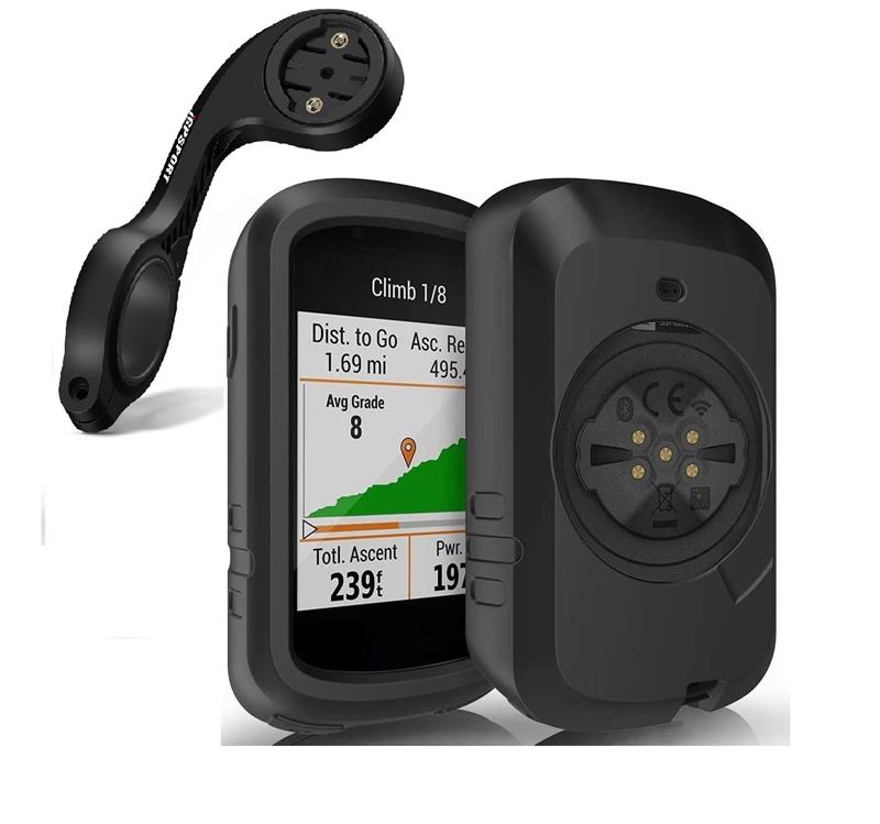 Funda-De-Silicona-para-Garmin-Egde-830-Negra--Soporte-Frontal