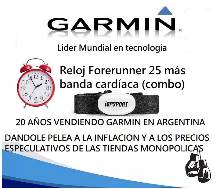 Reloj-Forerunner--25-Azul-Gps-Con-Banda-Cardiaca-