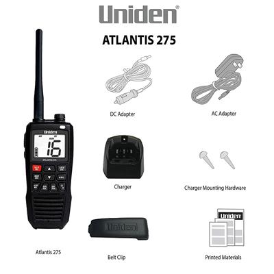 Radio Handy   Uniden Atlantis 275/ 6 Watt Flota Negra