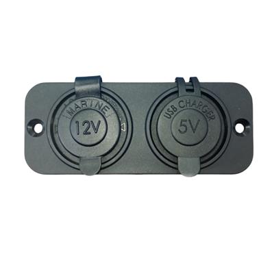 Enchufe - Toma (12V-24V) - Eastener + 2xUSB 12V Waterproof