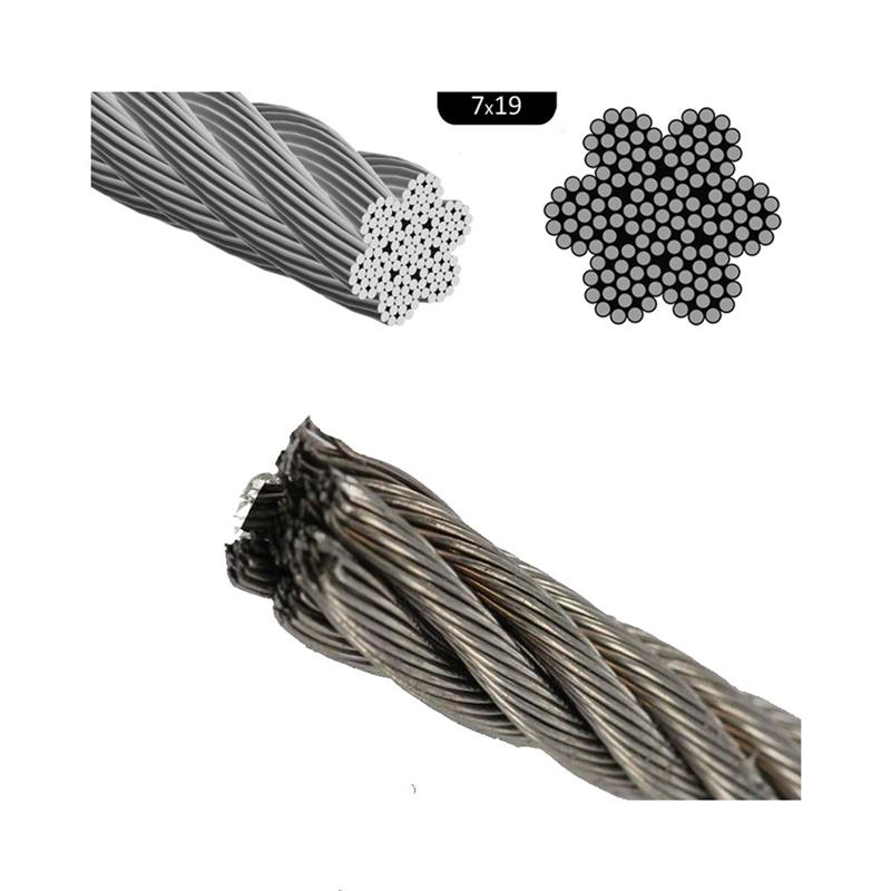 BeMatik - Câble en acier inoxydable 7x19 de 6,0 mm. Bobine de 100 m