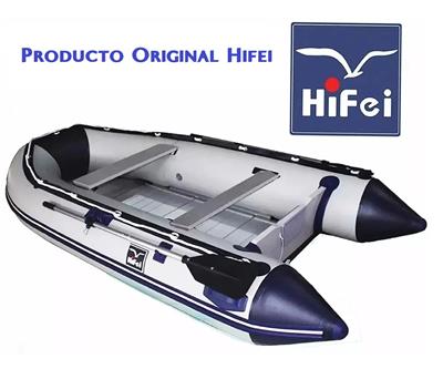 Bote Inflable Hifei 4.20 m con Piso de Aluminio y Quilla Inflable + Motor Parsun de 15 hp 4T Ecológi