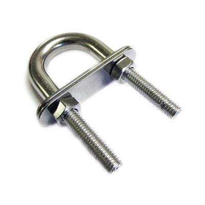 Cáncamo de acero inoxidable 2 Pernos con tope  (Diámetro 10 x 100 mm)