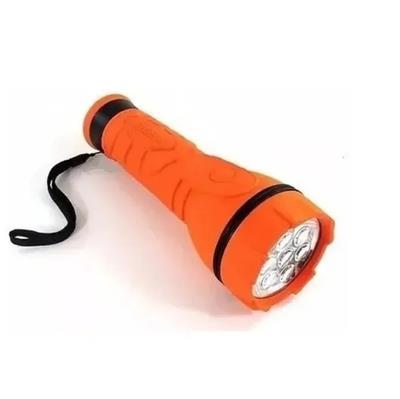 Linterna  7 Led 60Lm 2xd Pilas Cuerpo Naranja