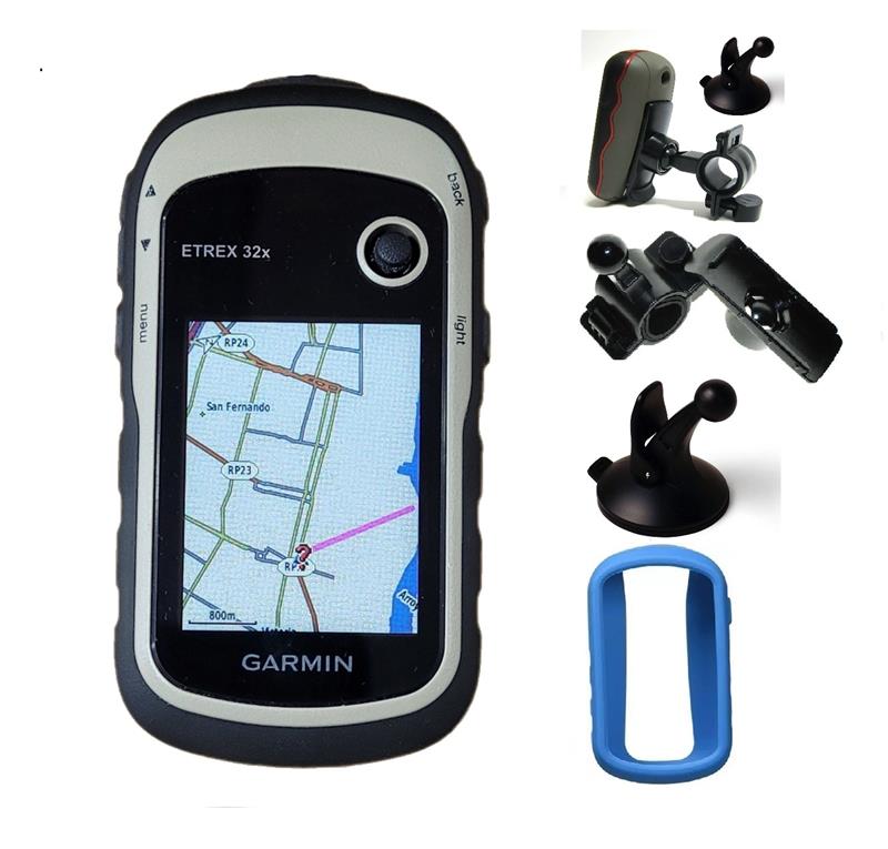 GPS-GARMIN-ETREX-32X-Kit-de-Soportes-Bici-y-Auto--Funda