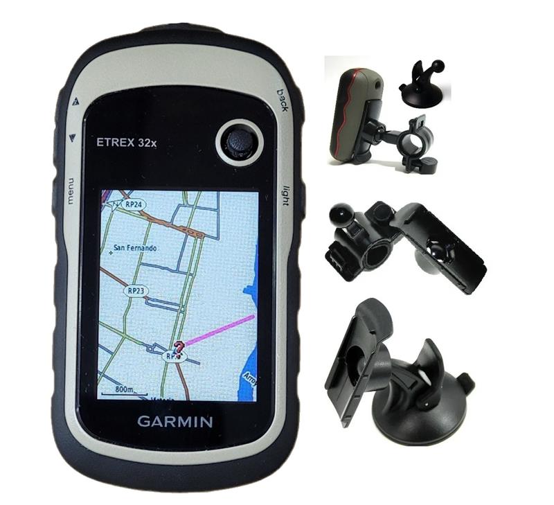 GPS-GARMIN-Etrex-32X-con-Kit-de-Soportes-para-Auto-y-Bici