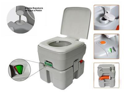 Inodoro Químico a Bomba Inflador 20 Lts Descarga con Pico Vertedor Seaflo