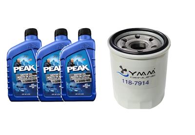 Mercury kIT Filtro + 3 Aceites 10w40 Peak p 25 30 40 50 60 4 Tiempos