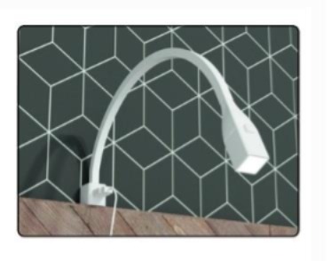 Luz de Lectura Orientable FLEXI con USB 458MM Color Blanco