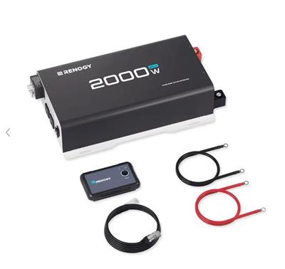 Renogy Inversor 12V 2000W de Onda Sinusoidal Pura con Interruptor Automatico y Remoto