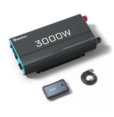 Renogy Inversor 12V 3000W 220V Onda Sinusolidal Pura con Funcion UPS