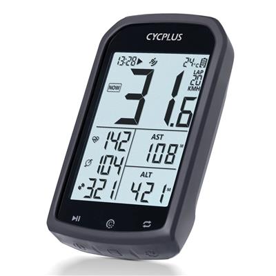 CYCPLUS M1 Ordenador de bicicleta GPS inalámbrico, ANT+  GPS con Bluetooth, multifuncional ANT+