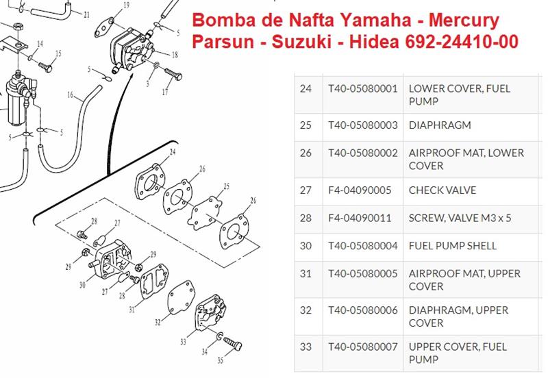 Bomba-de-Nafta-Cuerpo-30-Parsun-Yamaha-40hp-2-Tiempos-