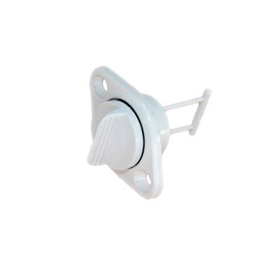 Tapon popa rosca abs D25mm oval blanco c/traba