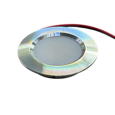 Plafon de Empotrar Ultrafino 3 LED Aro Plateado, acepta Dimmer