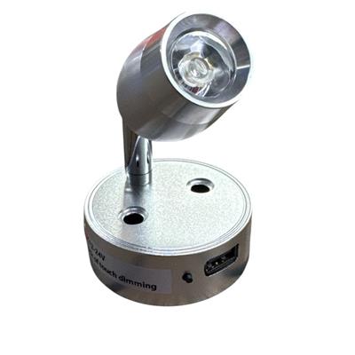 SPOT LED CORTO CON USB 12/24V