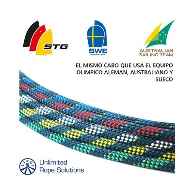Cabo regatta 2000 8mm verde dyneema 100% driza liros